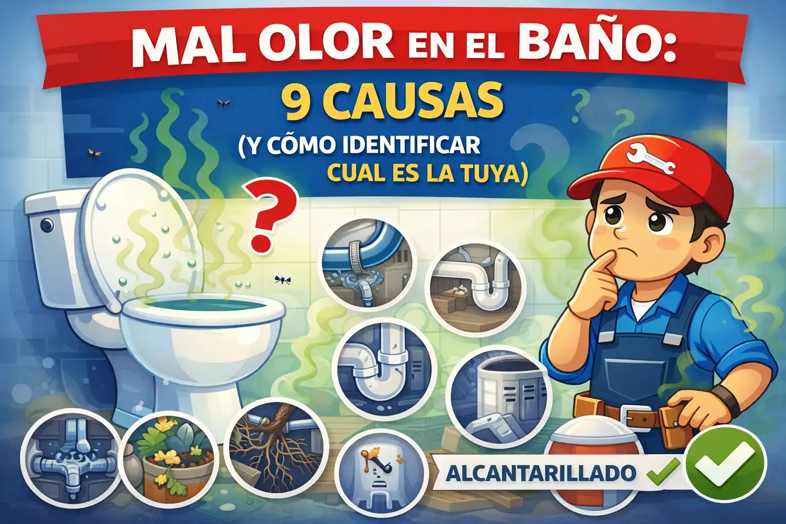 ¿El baño huele mal todo el tiempo? Causas y soluciones clave en Santiago